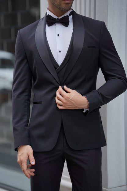 Daniel Slim-fit Shawl Collar Black Tuxedo