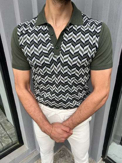 Sorento Khaki Slim Fit Polo T-Shirt