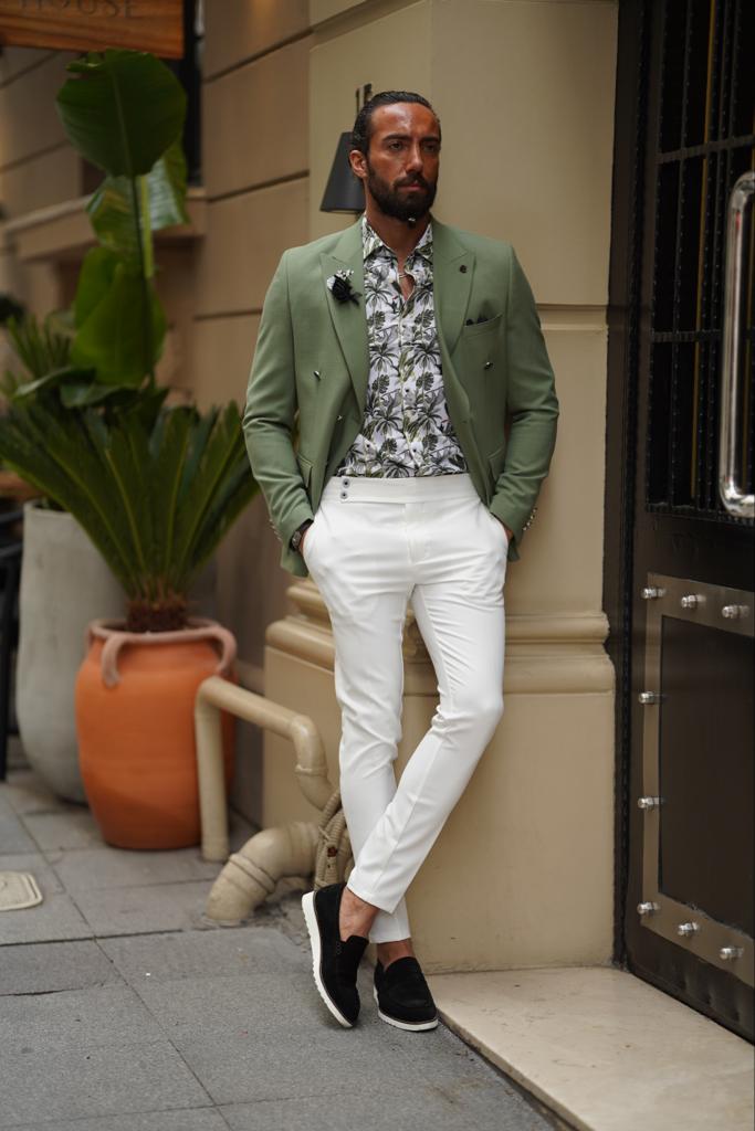 Evo Green Slim Fit Combination Suit