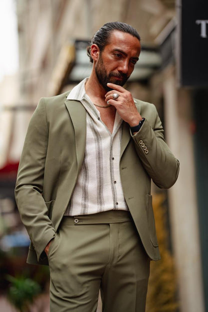 Evo Green Slim Fit Wool Suit