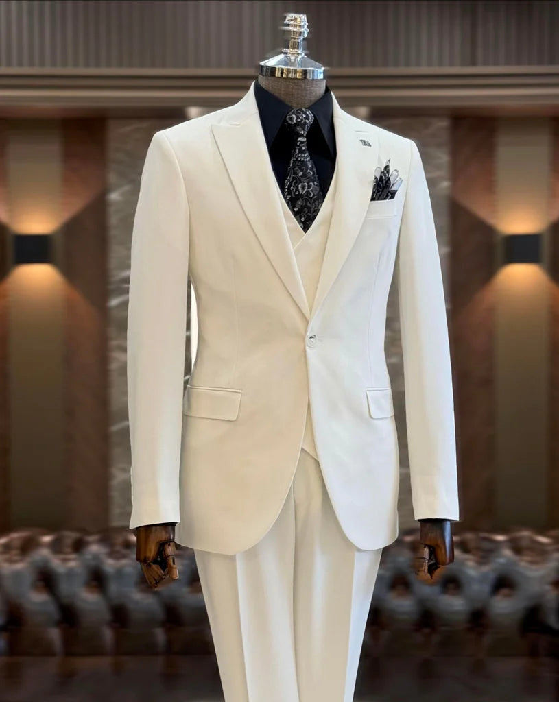 Brabion Abbot White Slim Fit Suit