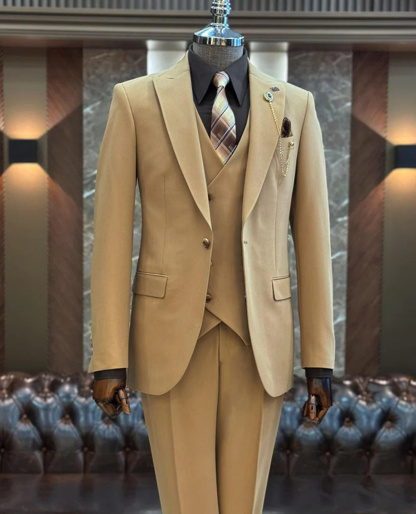 Brabion Abbot Camel Slim Fit Suit – BRABION