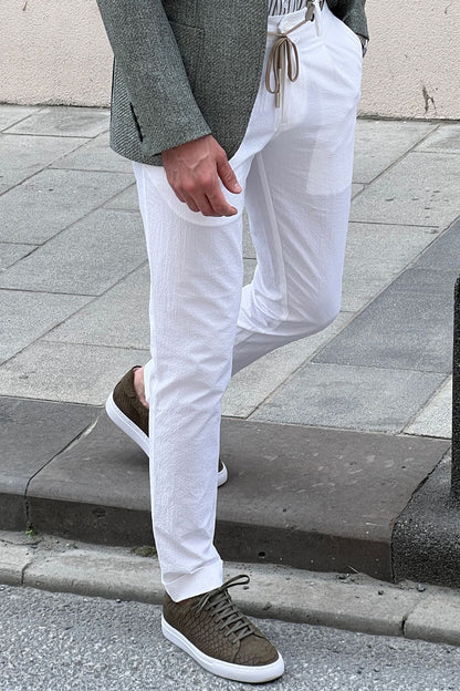 Daniel White Cotton Pants