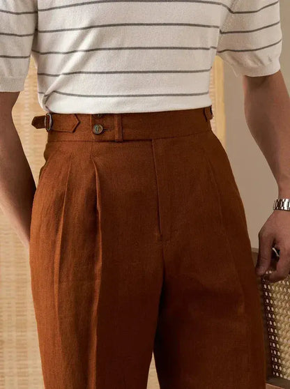 Sidetab Linen Trousers Season 2 BRABION