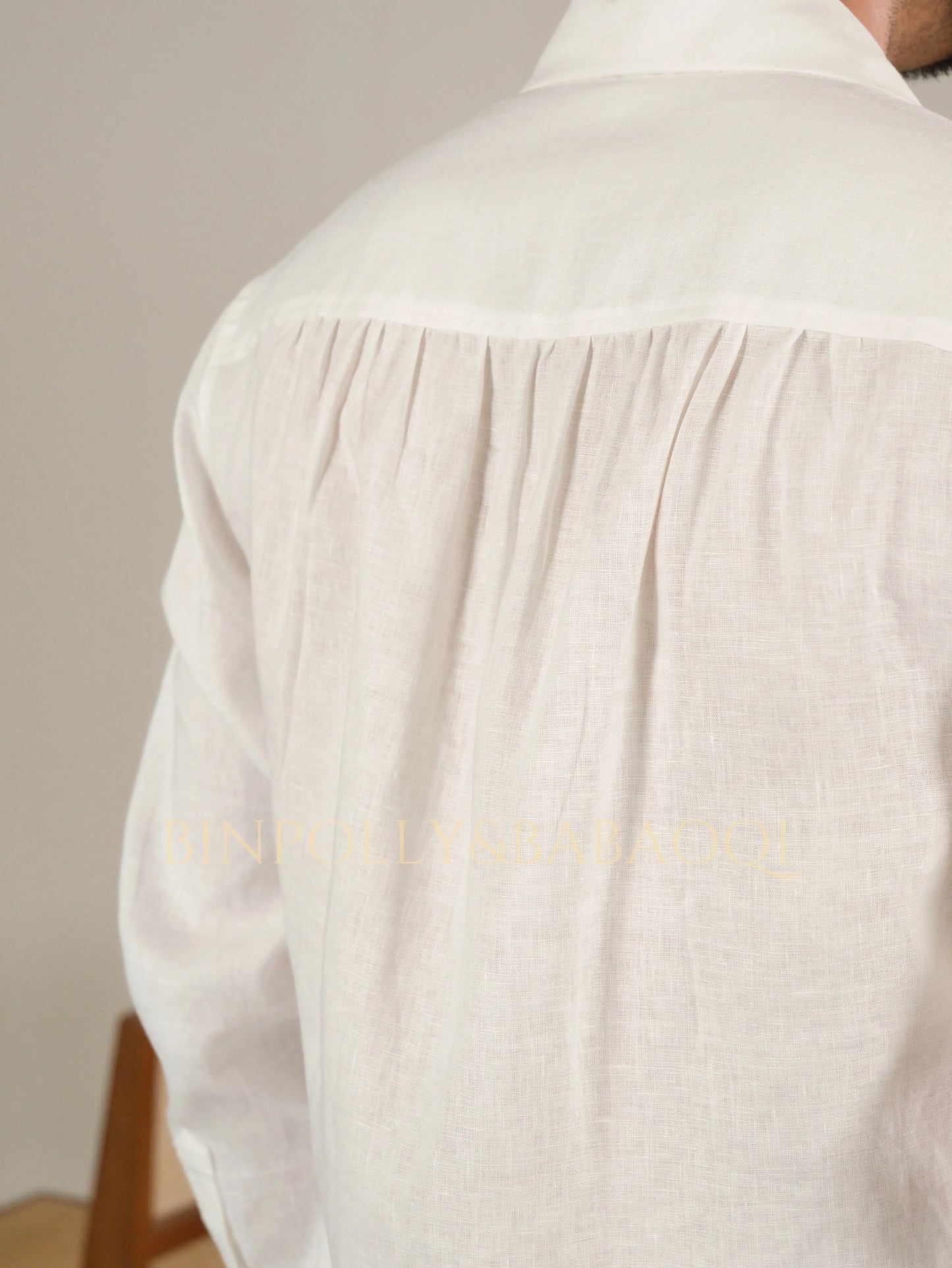 Men's Cuban Collar Long Sleeve Linen Shirt