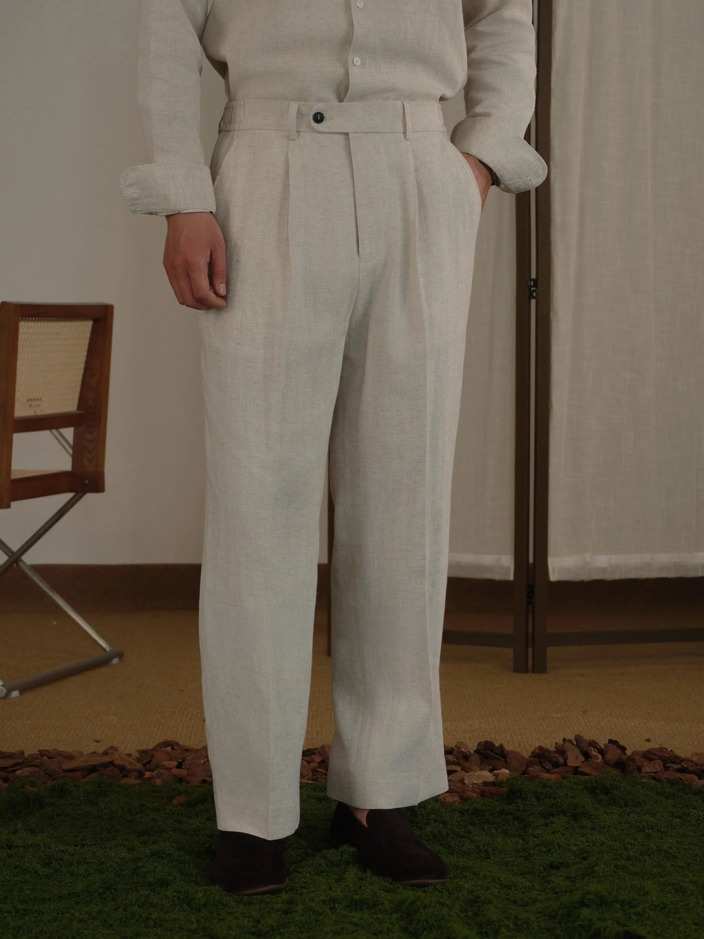 Tencel Linen Blend Pants Brabion