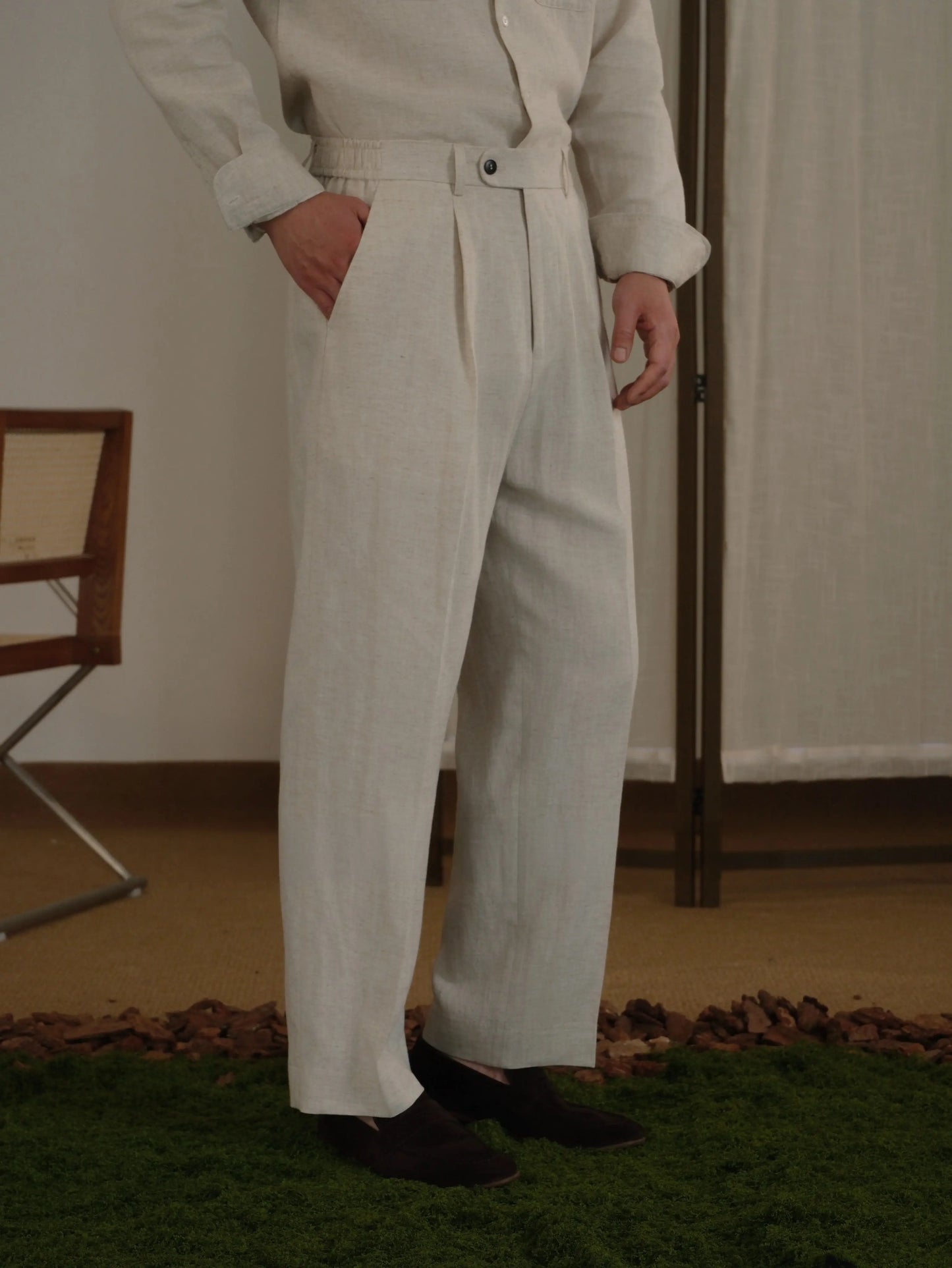 Tencel Linen Blend Pants Brabion