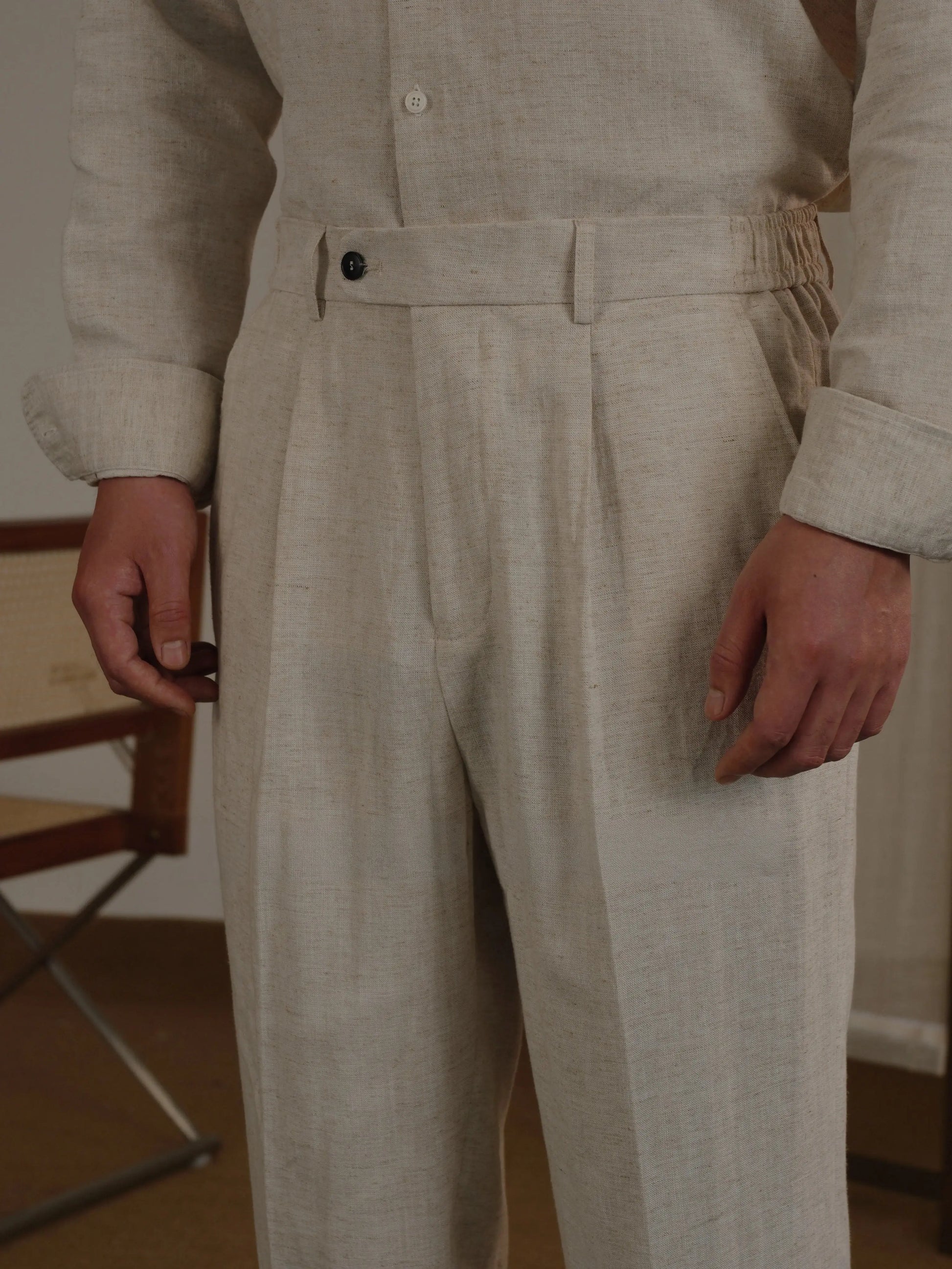 Tencel Linen Blend Pants Brabion