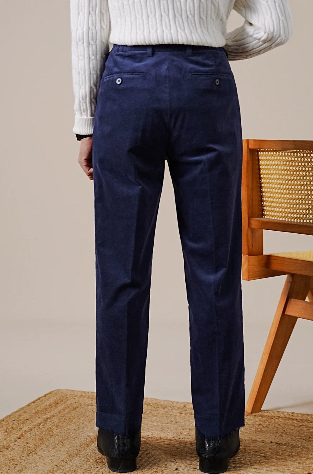 Verona Double-Pleated Men's Corduroy Trousers