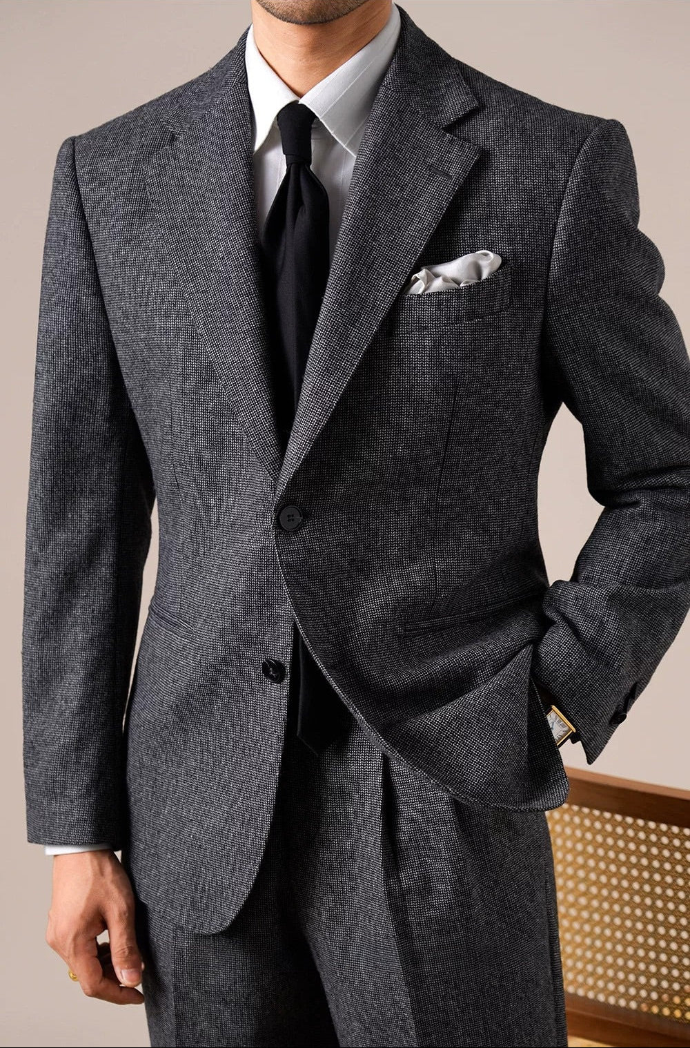 Bergamo Pincheck Men's Wool Jacket
