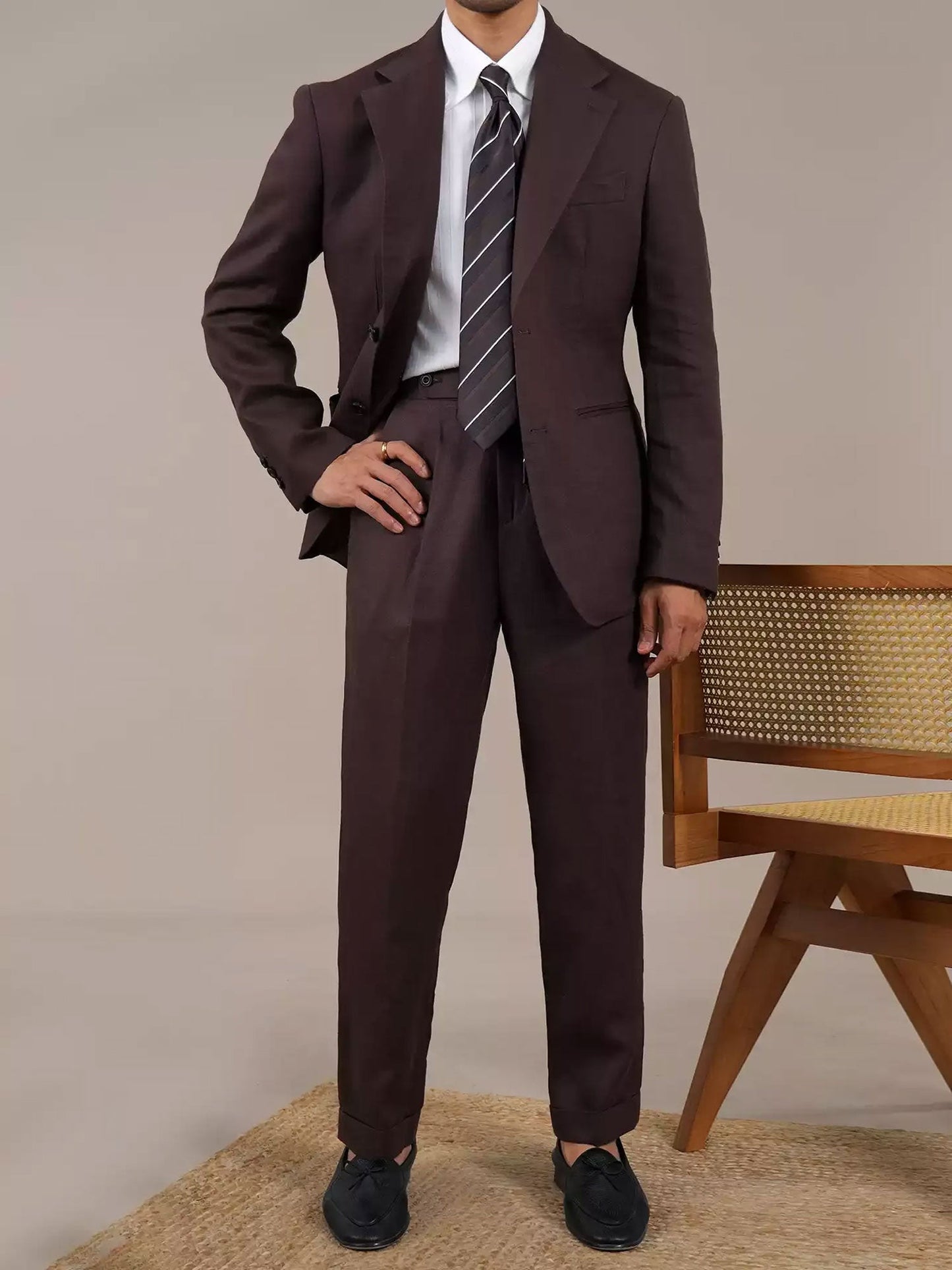 Men’s Lightweight Linen-Blend Naples Blazer BRABION