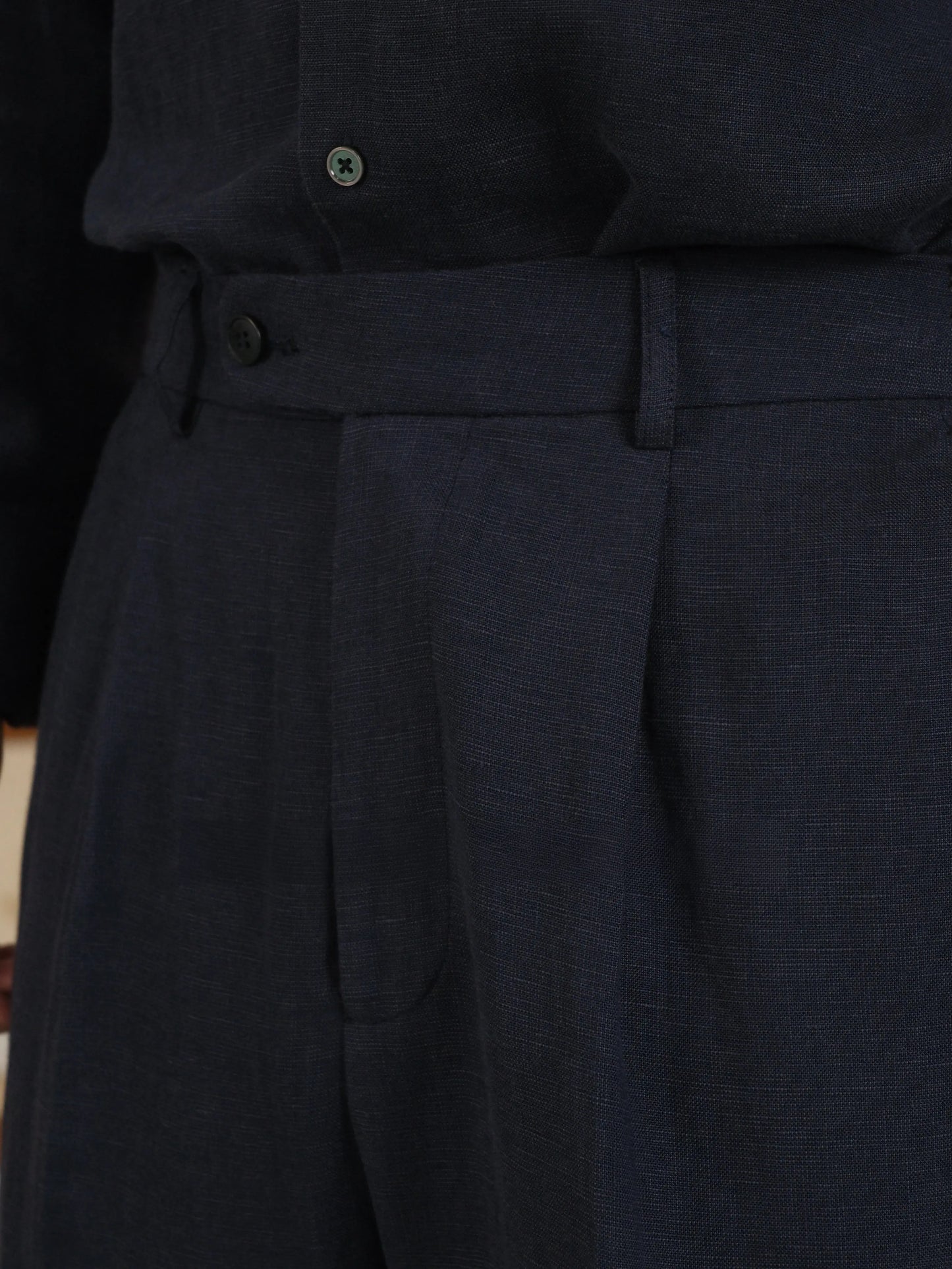 High Waisted Linen Pants | Tencel Linen Blend