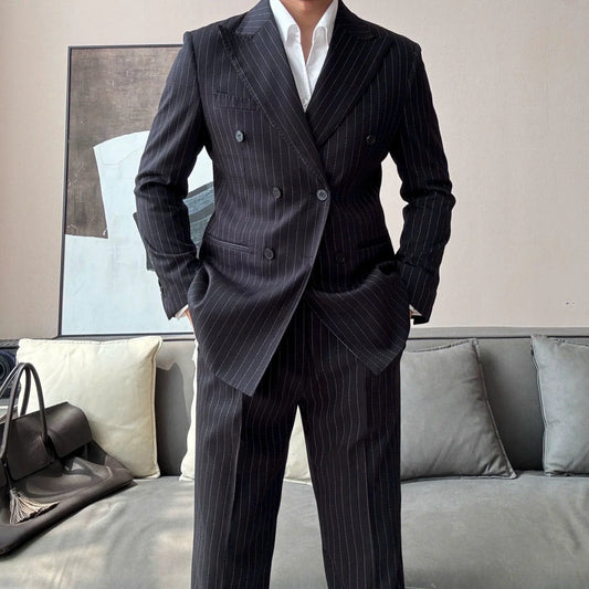 Mayfair Black Pinstripe Suit