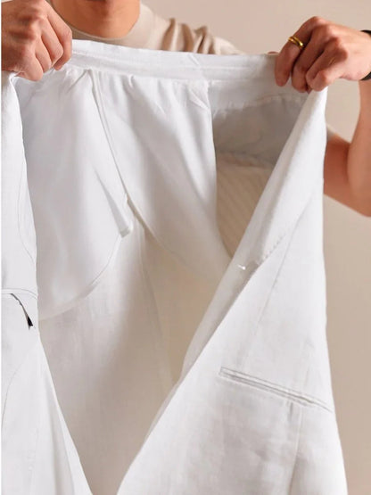 Men's Capri Breathable 100% Linen Double-Breasted Blazer
