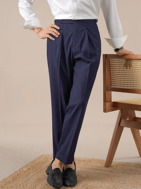 Mens Neapolitan Slim Fit Straight Leg Trousers