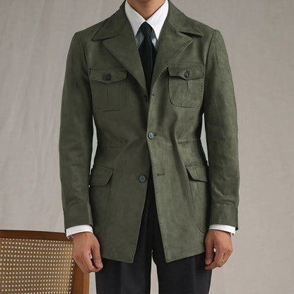 Men's Suede Italian Hunting Jacket