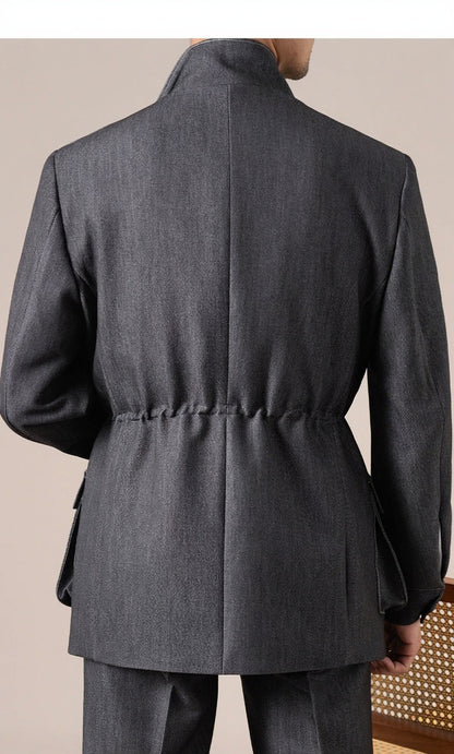 Men's Retro Vintage Denim Hunting Jacket - BRABION