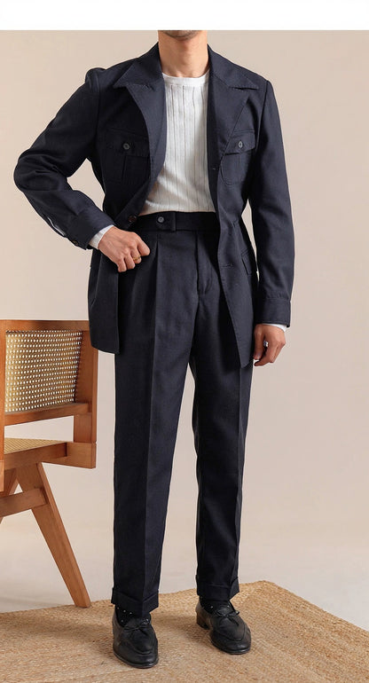 Men's Slim Fit Italian Retro Casual Jacket - BRABION