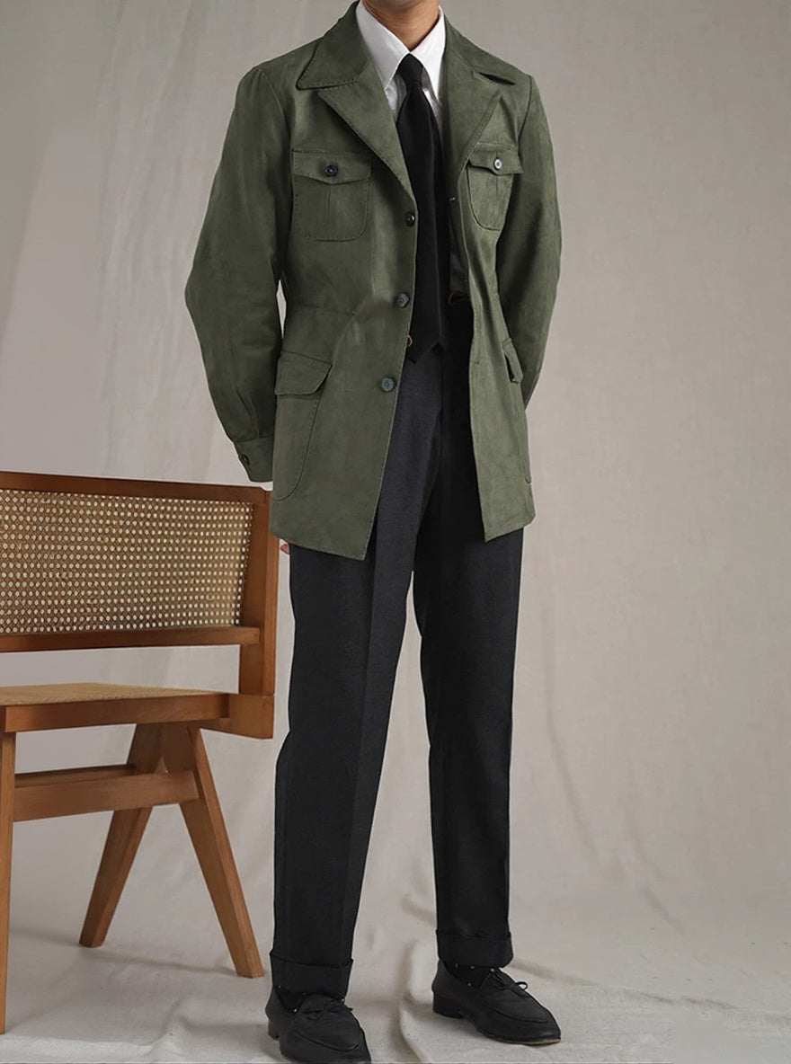 Men's Suede Italian Hunting Jacket