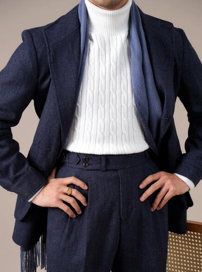 Men’s Spanish-Style Wool-Blend Jacket