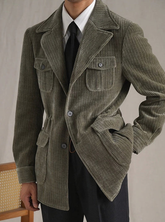 Men's Italian Retro Chenille Fleece Hunting Jacket