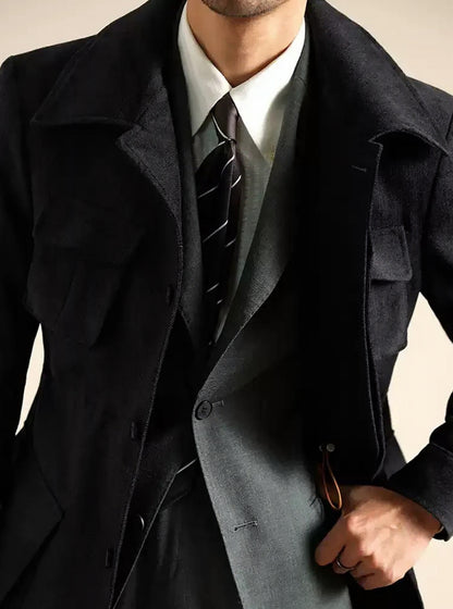 Men’s Chenille Hunting Jacket — Retro Slim Fit Casual Coat