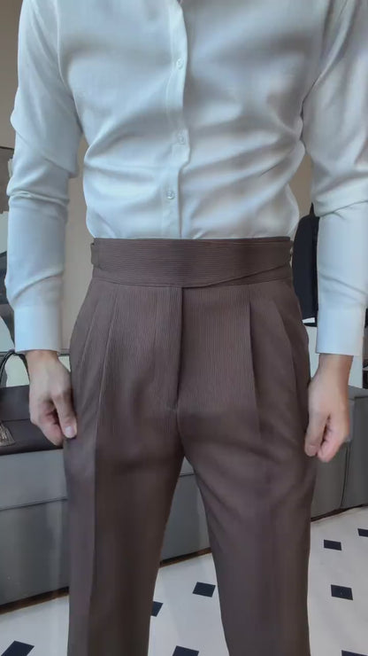 Textured Bologna Gurkha Trousers