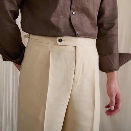Naples Pleated High-Rise Shorts