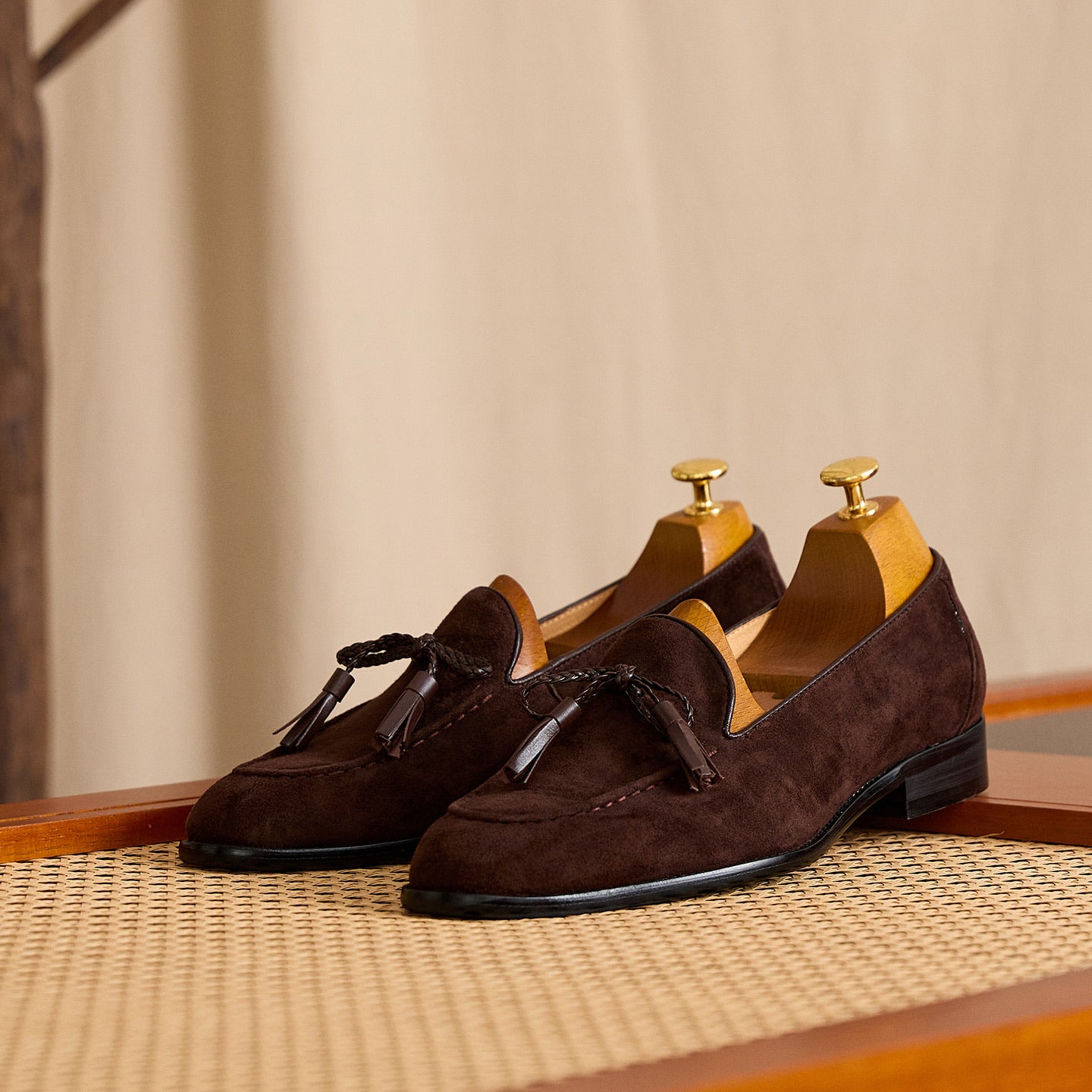 Suede Tassel Dress Loafers