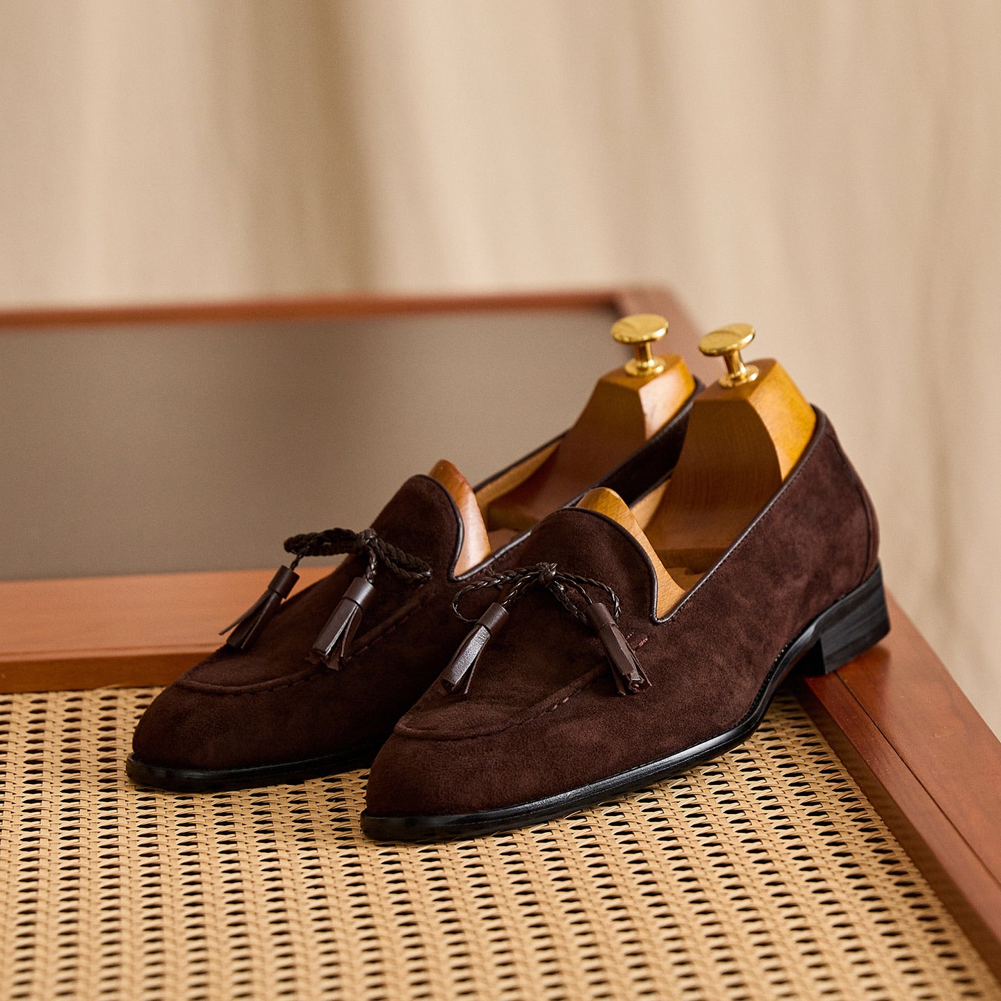 Suede Tassel Dress Loafers BRABION