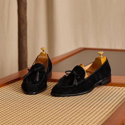 Suede Tassel Dress Loafers BRABION