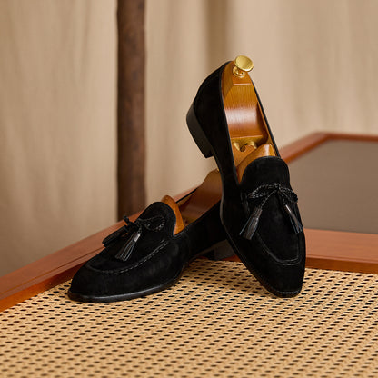 Suede Tassel Dress Loafers