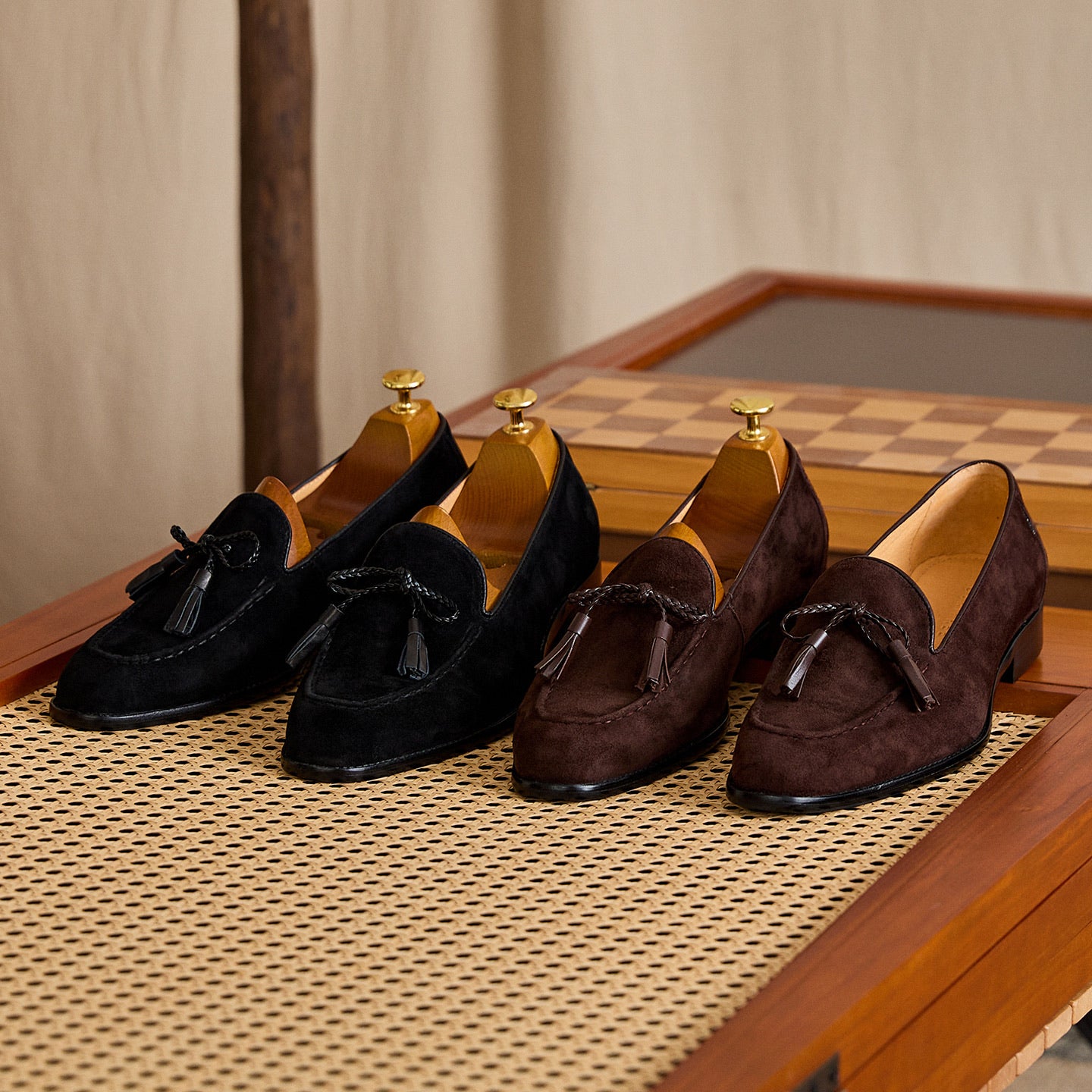 Suede Tassel Dress Loafers BRABION