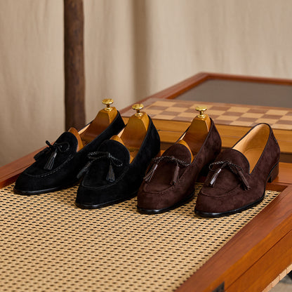Suede Tassel Dress Loafers BRABION