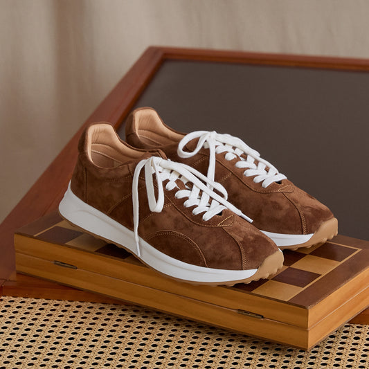 Sheepskin Suede Panelled Low-Profile Sneakers BRABION