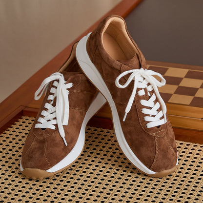 Sheepskin Suede Panelled Low-Profile Sneakers BRABION