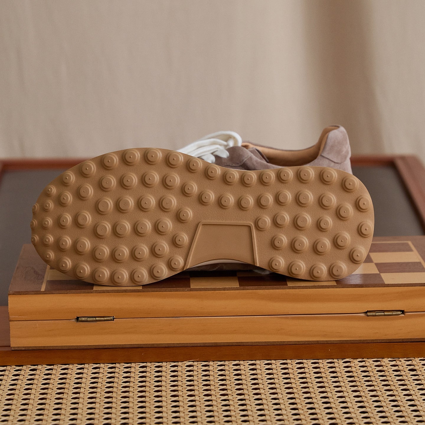 Sheepskin Suede Panelled Low-Profile Sneakers BRABION