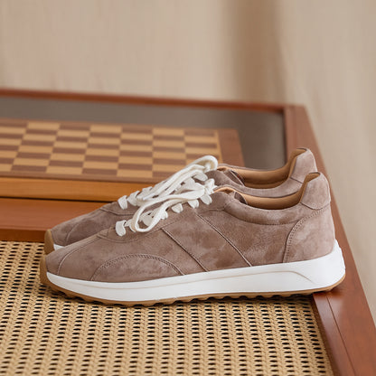 Sheepskin Suede Panelled Low-Profile Sneakers BRABION