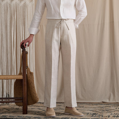 Pleated Linen Wide Pants BRABION