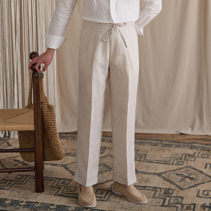 Pleated Linen Wide Pants BRABION
