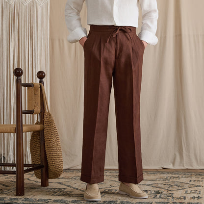 Pleated Linen Wide Pants BRABION