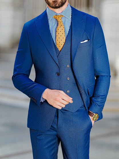 Blue Slim-Fit Suit 3-Piece VIOSSI