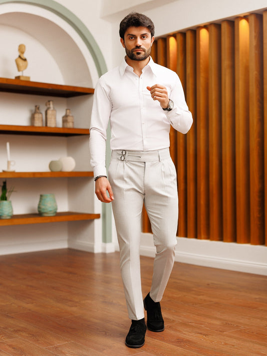 Light Grey Slim-Fit Pants VIOSSI
