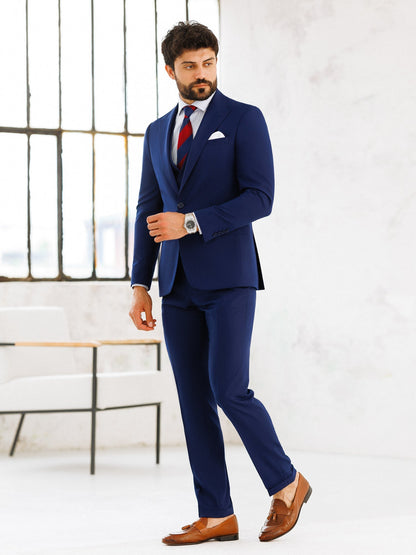Navy Slim-Fit Suit 3-Piece VIOSSI