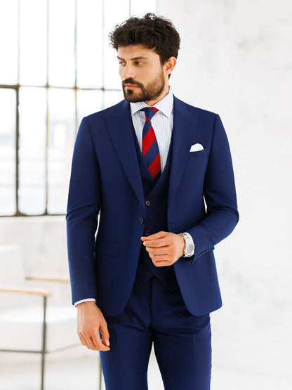 Navy Slim-Fit Suit 3-Piece VIOSSI