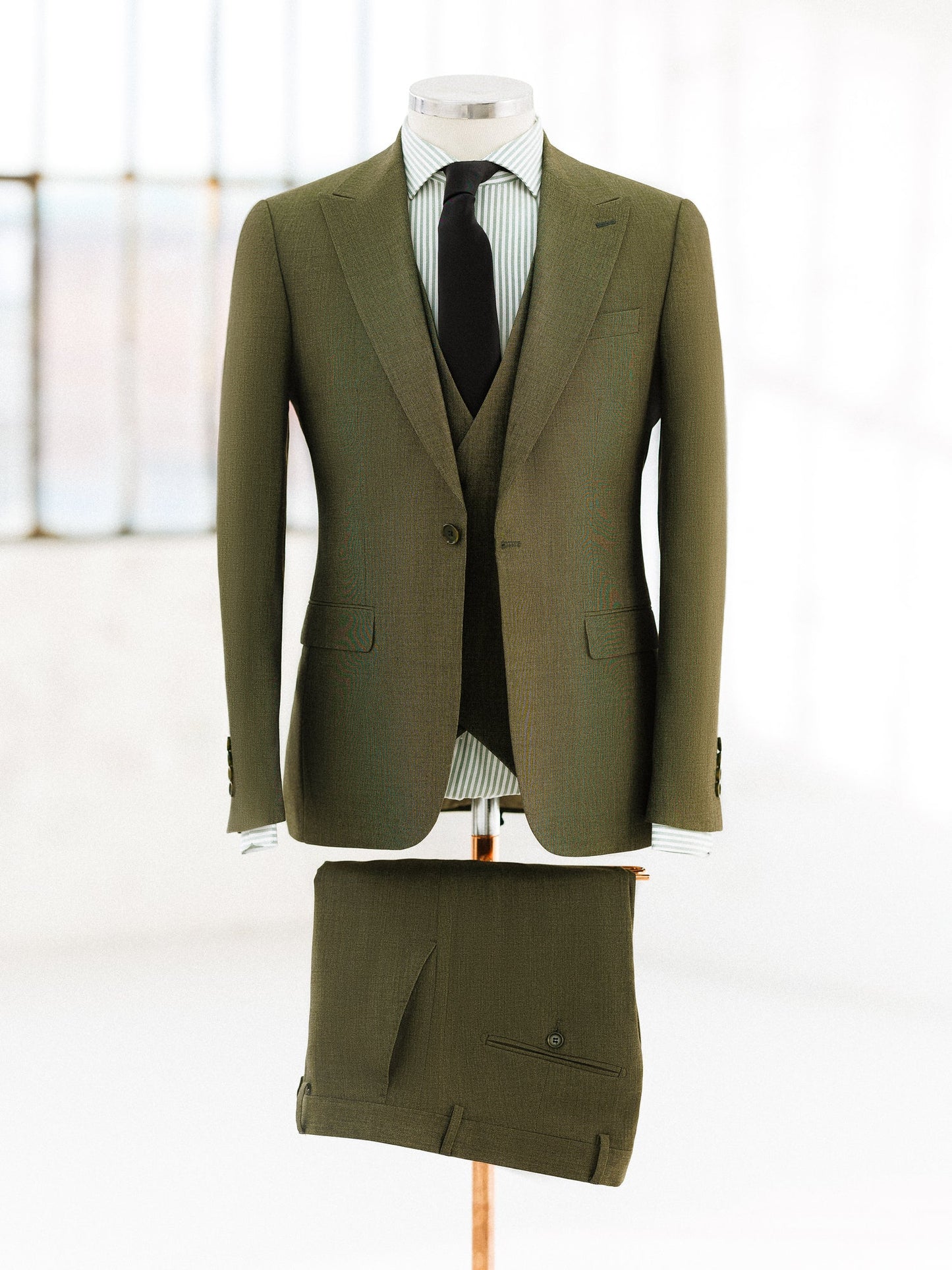 Khaki Slim-Fit Suit 3-Piece VIOSSI