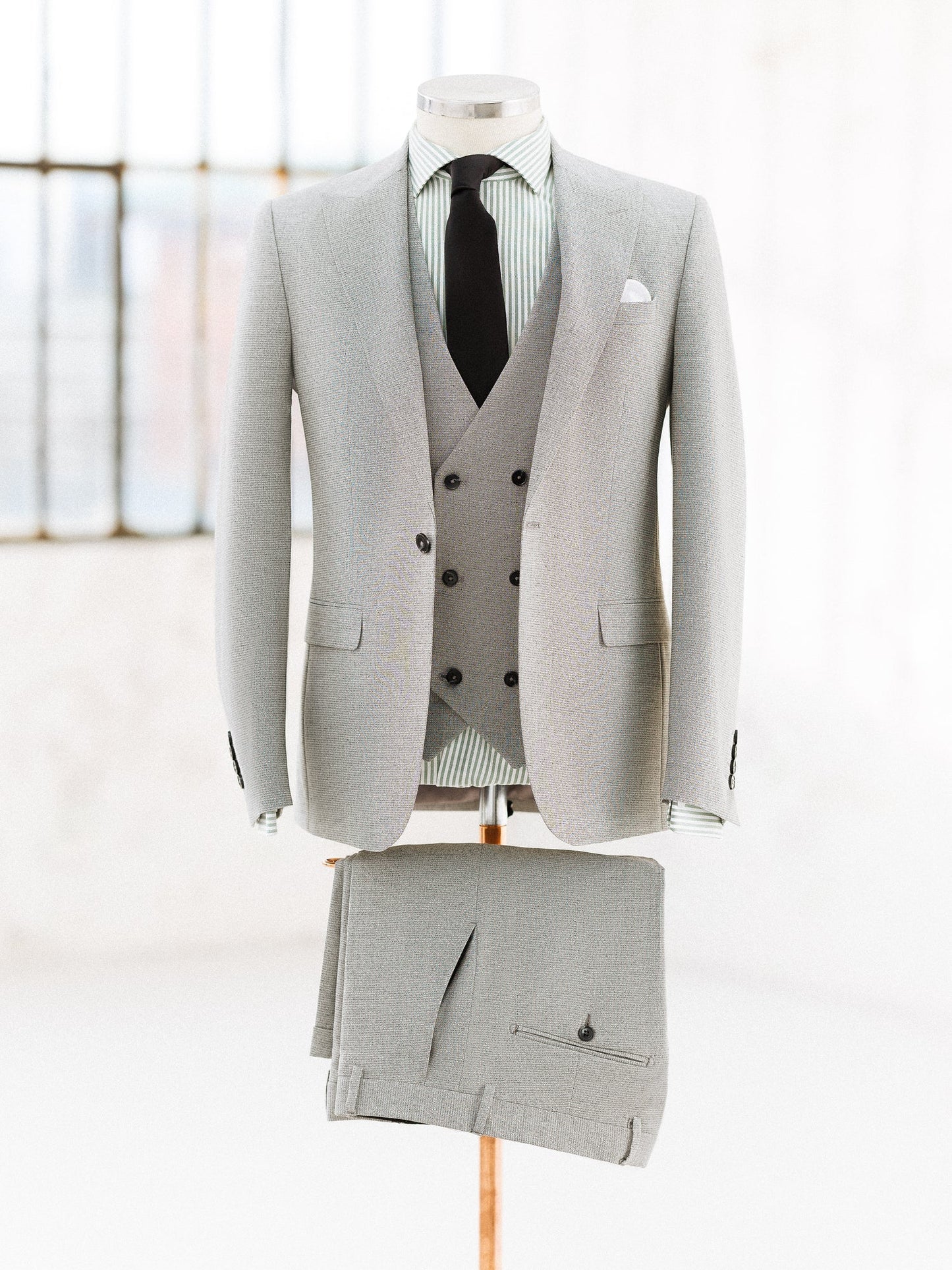 Light Grey Slim-Fit Suit 3-Piece VIOSSI