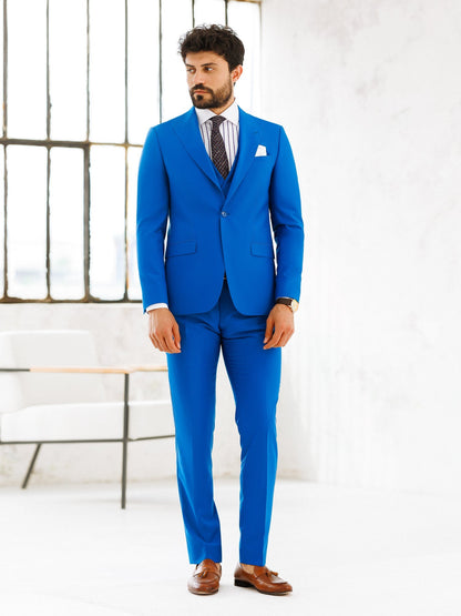 Blue Slim-Fit Suit 3-Piece VIOSSI