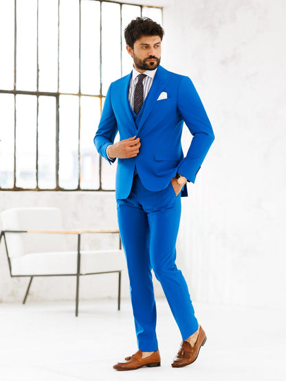 Blue Slim-Fit Suit 3-Piece VIOSSI