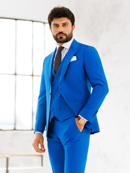 Blue Slim-Fit Suit 3-Piece VIOSSI